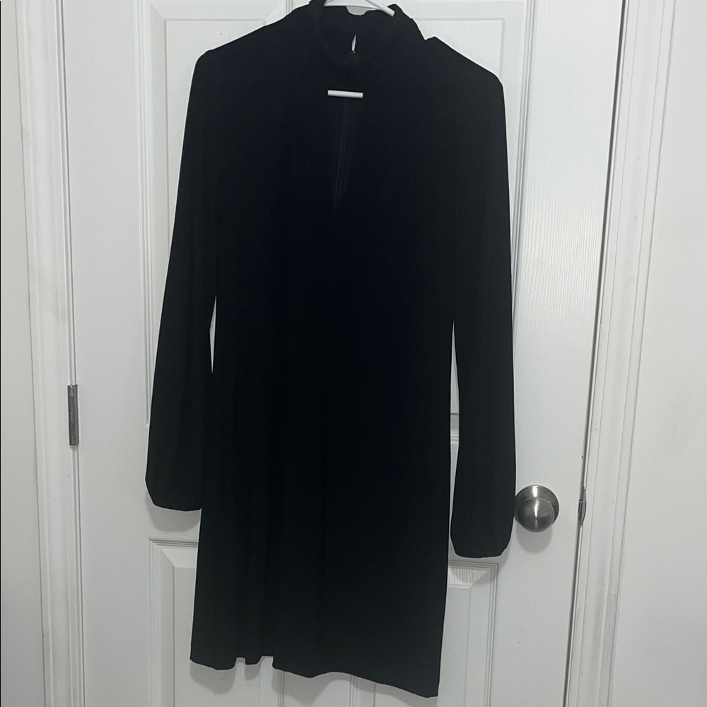 White House Black Market Black Long Sleeve Dress